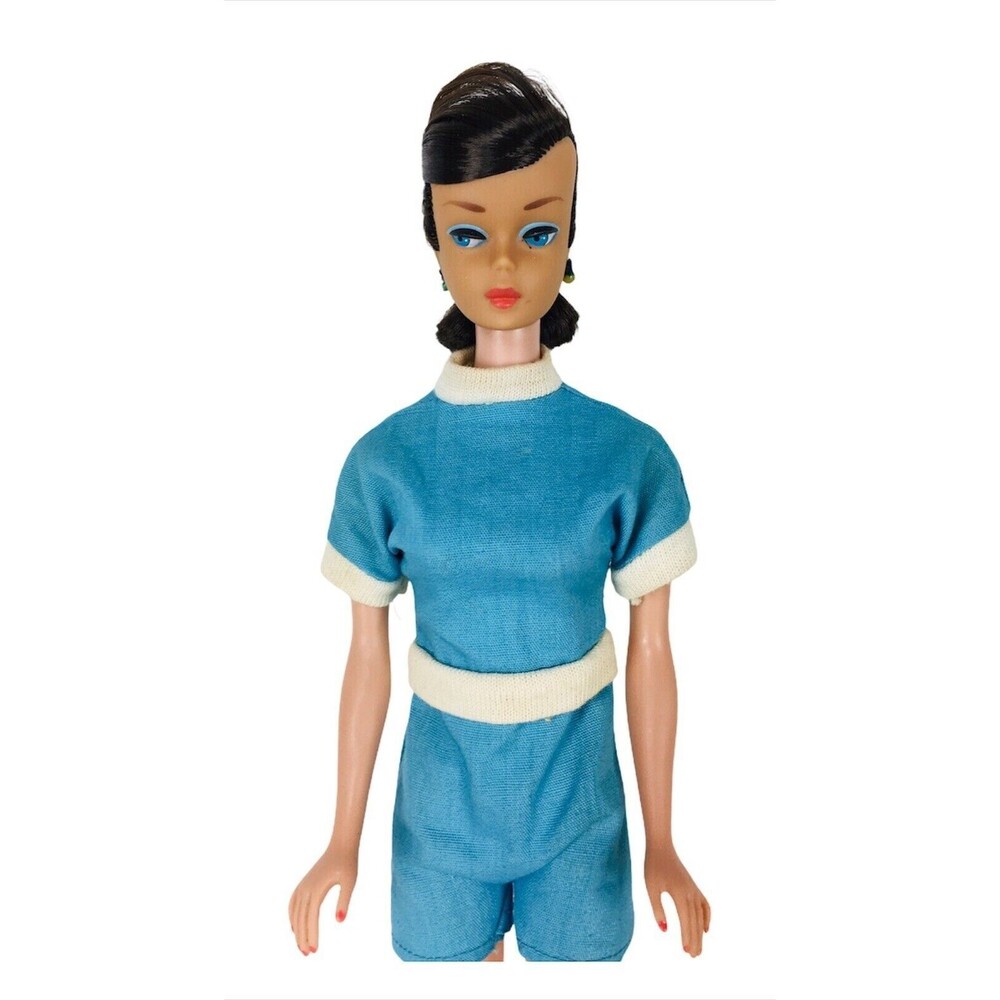Vintage Barbie 1958 Mattel 1962 Midge #6 Patented Japan Brunette Swirl Ponytail